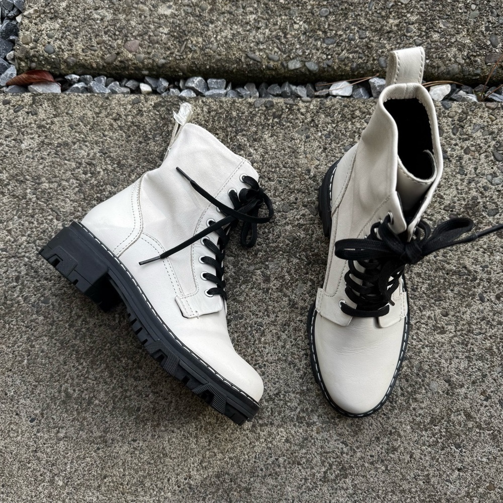 Rag & Bone  Off-white Shiloh Combat Boot 36.5 us 6.5
